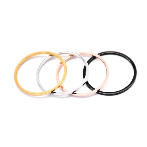 ARGENTA KINETIC | Minimalist Smooth Band Ring | Platinum Silver Finish