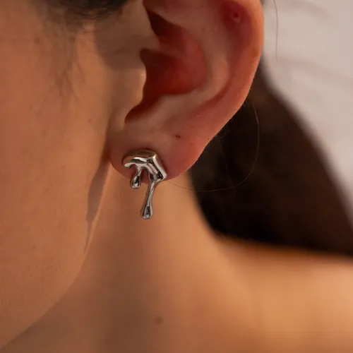 ARGENTA ECLIPSE | Molten Metal Studs | Platinum Silver Finish