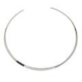 ARGENTA HALO | Minimalist Torque Choker | Platinum Silver Finish